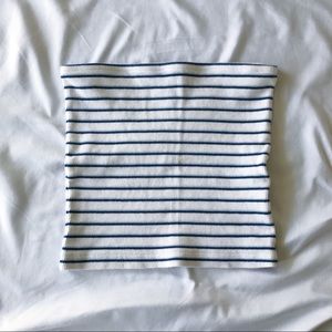 Brandy Melville Blue Striped Ribbed Tube Top
